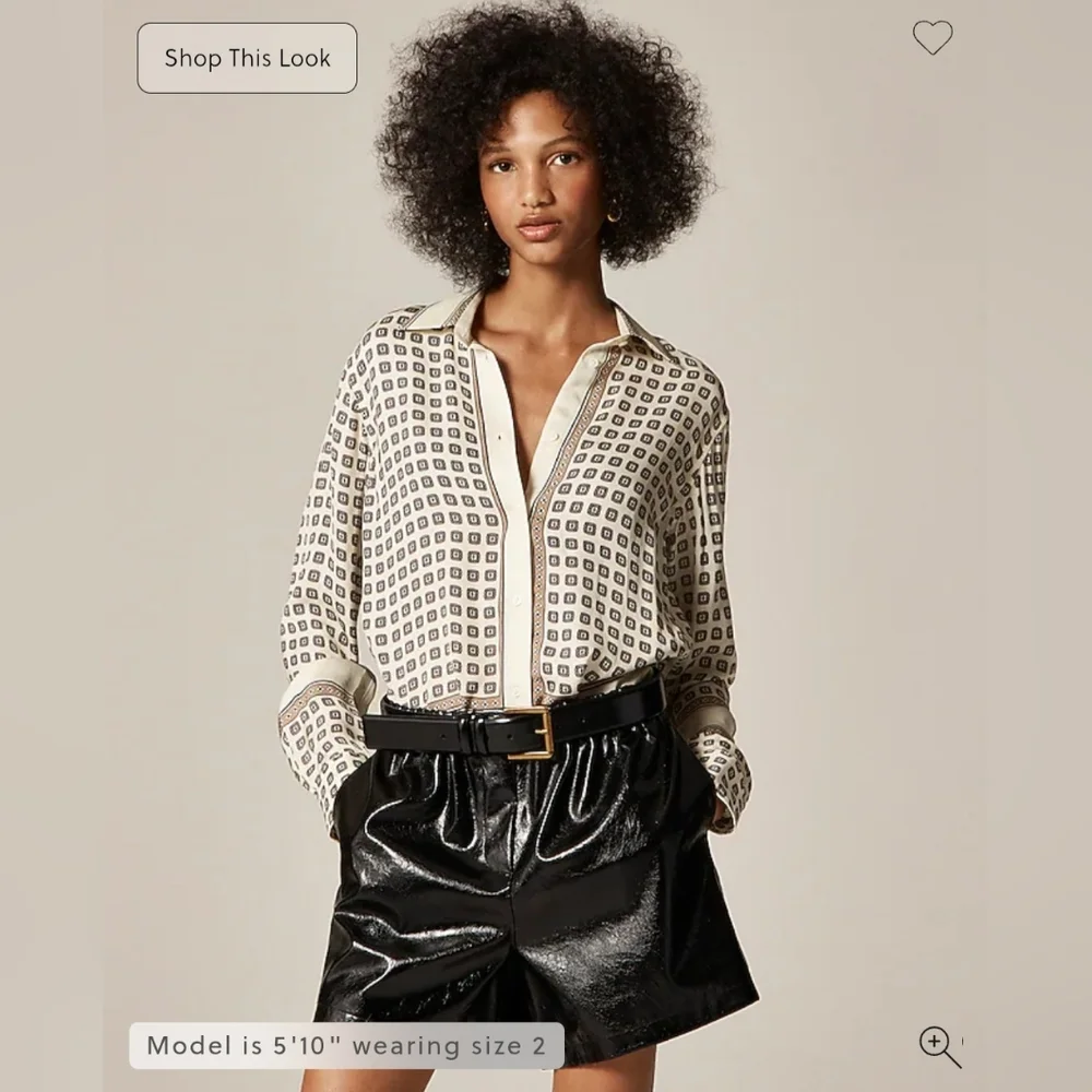 J.Crew Jules classic-fit shirt in foulard print - Picture 1 of 8